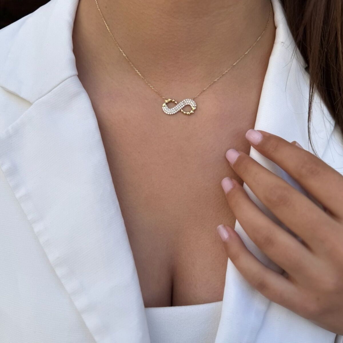 14 Ayar Sonsuzluk Altın Kolye