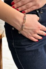 14 AYAR KEMİK MODEL ÜÇ RENK ALTIN BİLEKLİK
