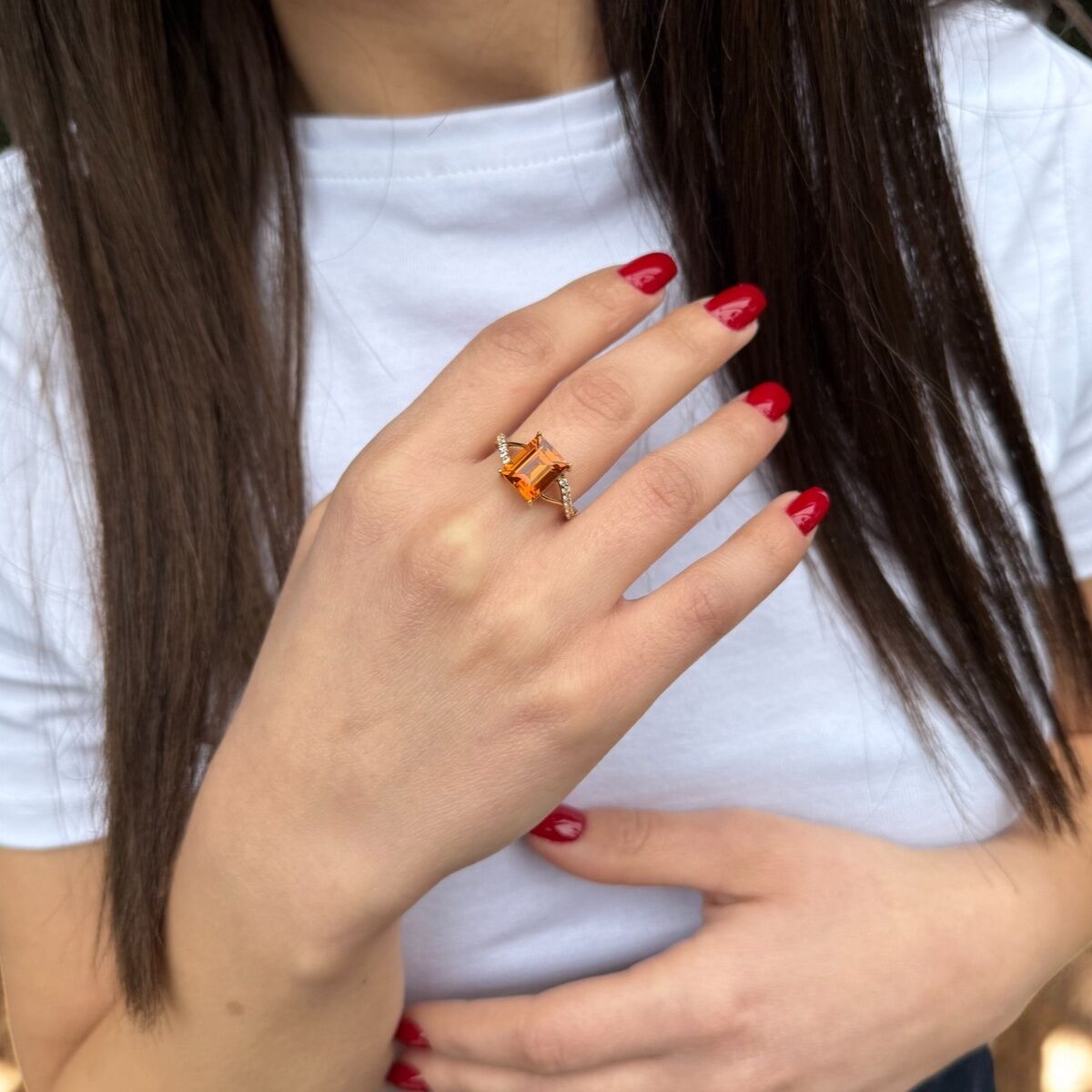 14 AYAR TOPAZ TAŞLI ALTIN YÜZÜK