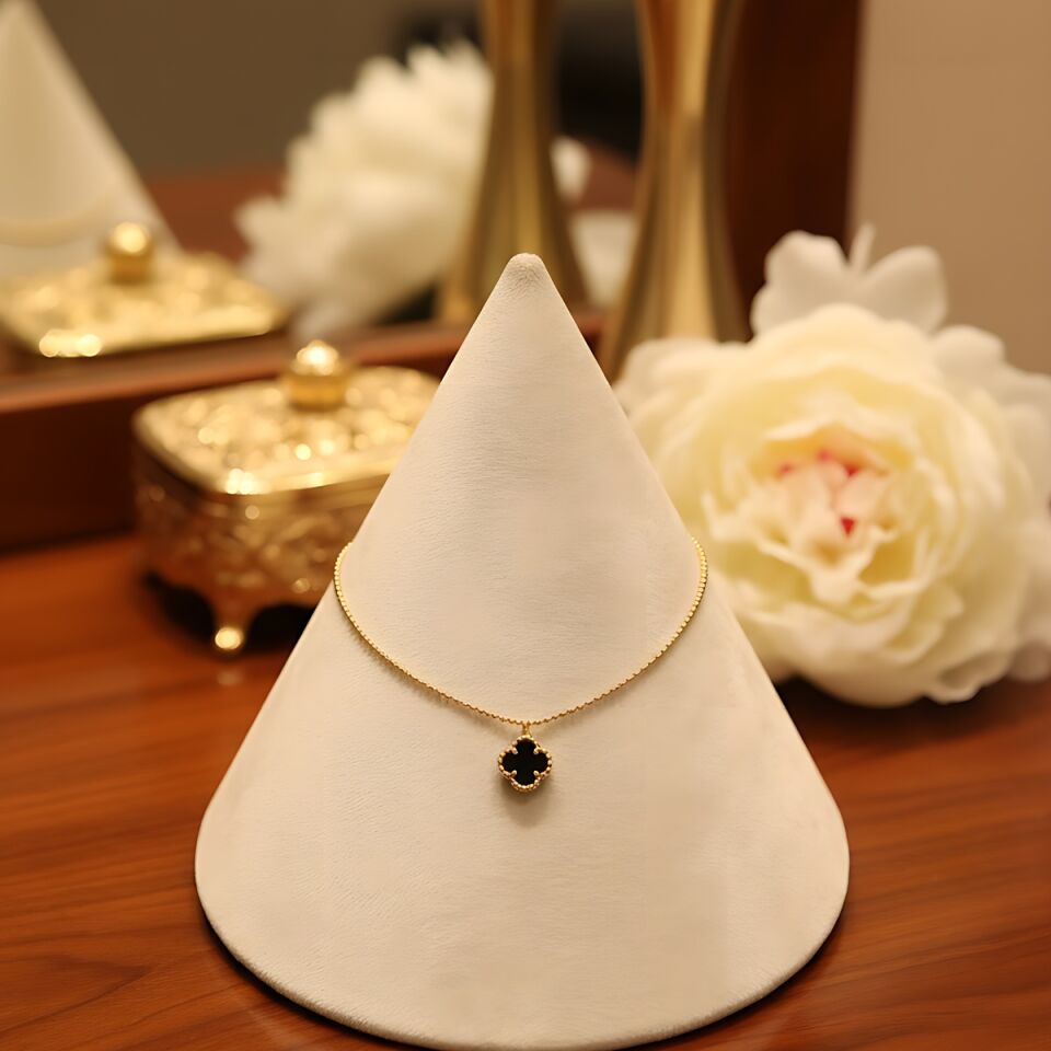 14 AYAR TOPTOP ZİNCİRLİ SİYAH TAŞLI YONCALI HALHAL