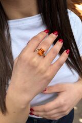 14 AYAR TOPAZ TAŞLI ALTIN YÜZÜK 19