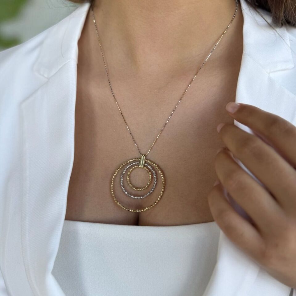 14 Ayar Özel Tasarım İtalyan Dorika Altın Kolye