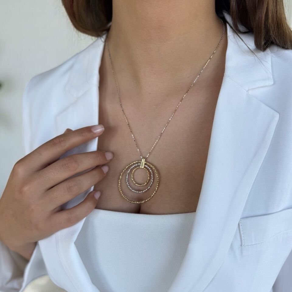 14 Ayar Özel Tasarım İtalyan Dorika Altın Kolye