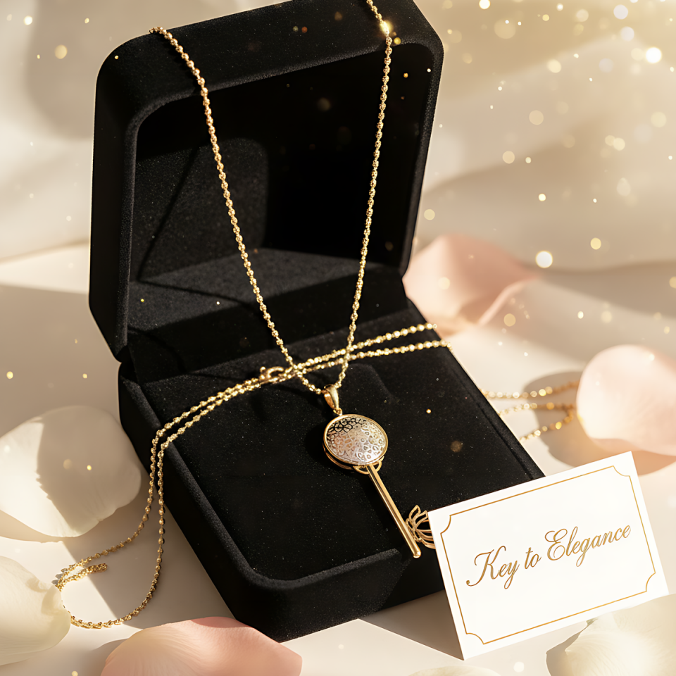 14 AYAR ÖZEL TASARIM YAŞAMÇİÇEĞİ VE LOTUS FİGÜRLÜ ANAHTAR KOLYE UCU VE TOPTOP ZİNCİR