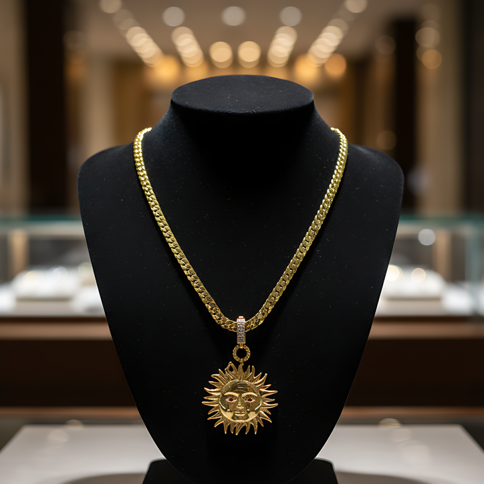 14 AYAR İTALYAN GURMET ZİNCİR VE GÜNEŞ KOLYE UCU