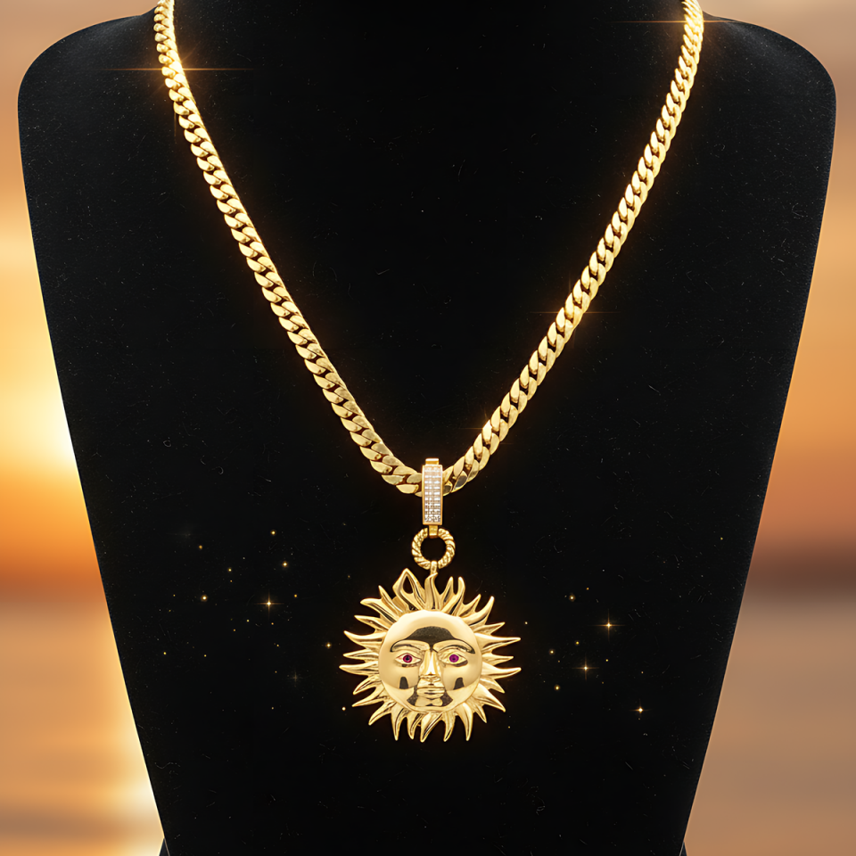 14 AYAR İTALYAN GURMET ZİNCİR VE GÜNEŞ KOLYE UCU