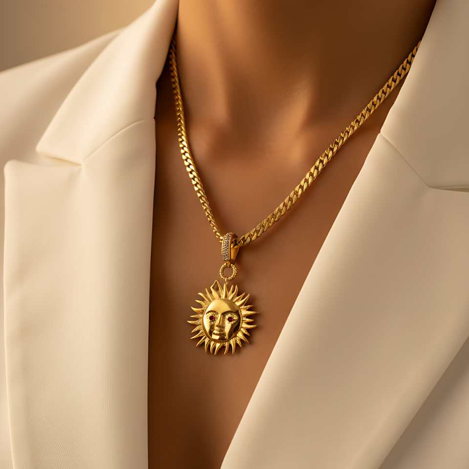 14 AYAR İTALYAN GURMET ZİNCİR VE GÜNEŞ KOLYE UCU