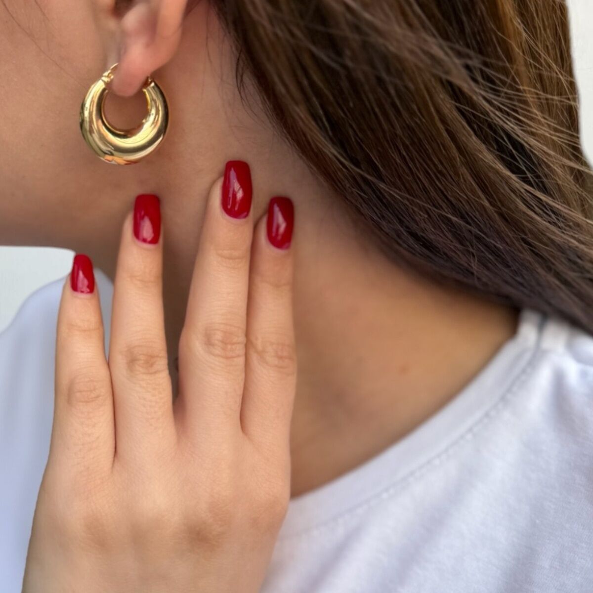 14 Ayar Bombeli Halka Küpe