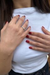 14 AYAR 0,25 CT F RENGİ PIRLANTA TAŞLI YÜZÜK 15