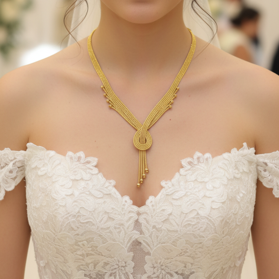 22 AYAR İTALYAN HALAT ZİNCİRLİ DORİKA TOPLU ALTIN GERDANLIK KOLYE