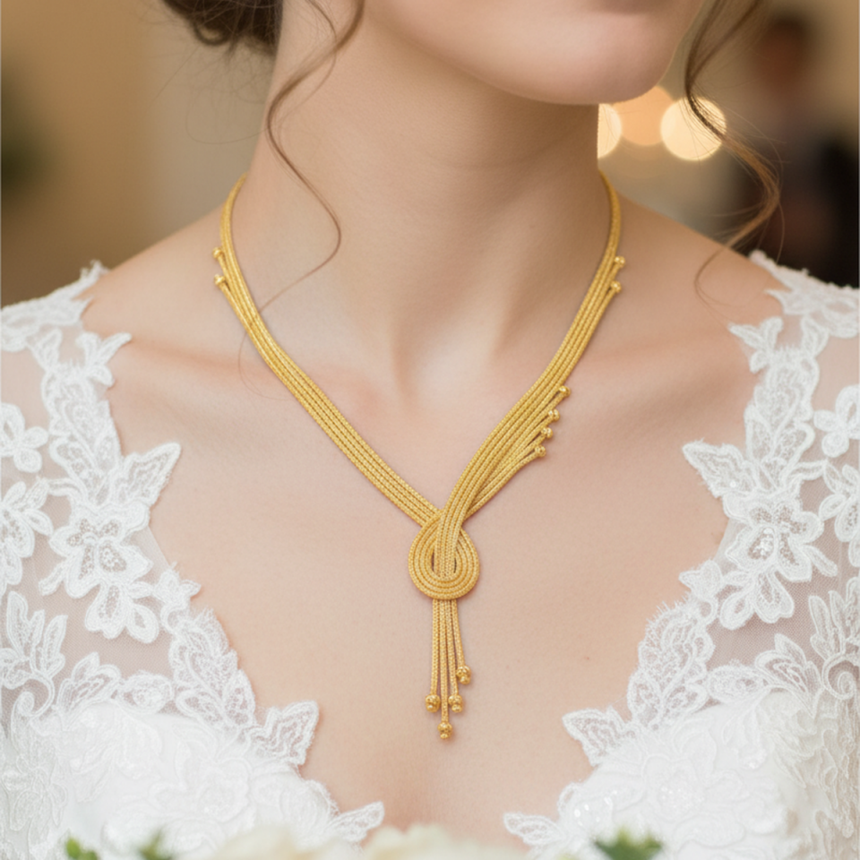 22 AYAR İTALYAN HALAT ZİNCİRLİ DORİKA TOPLU ALTIN GERDANLIK KOLYE