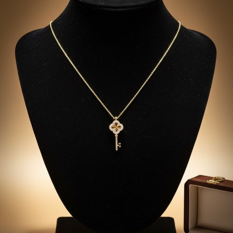 22 AYAR YONCA FİGÜRLÜ ANAHTAR KOLYE