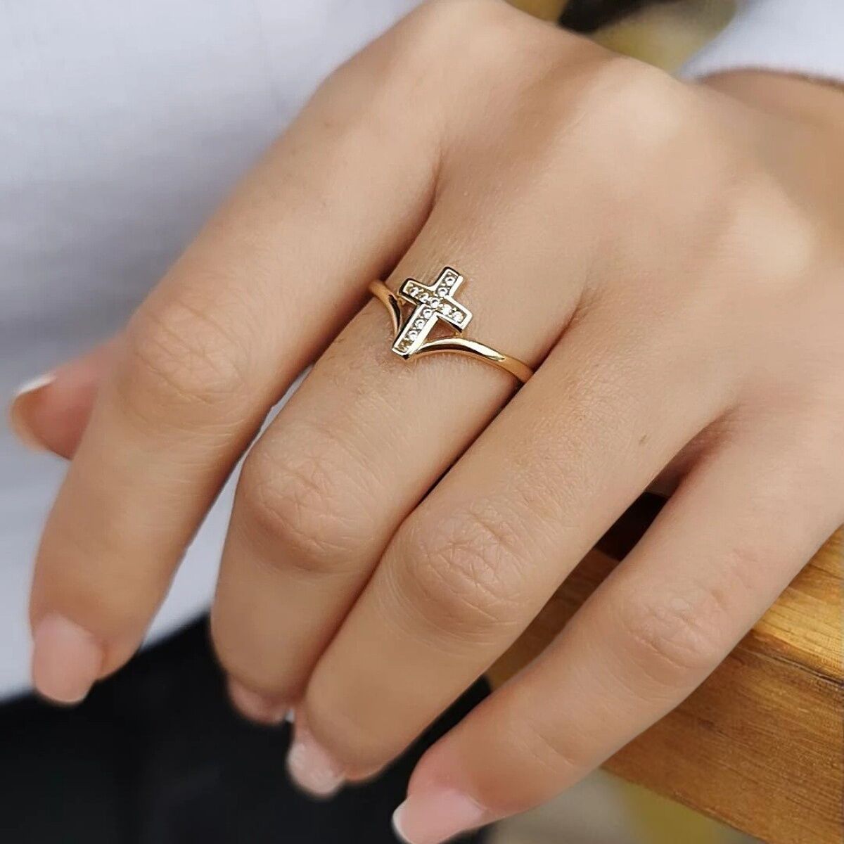 14 AYAR HAÇ ALTIN YÜZÜK