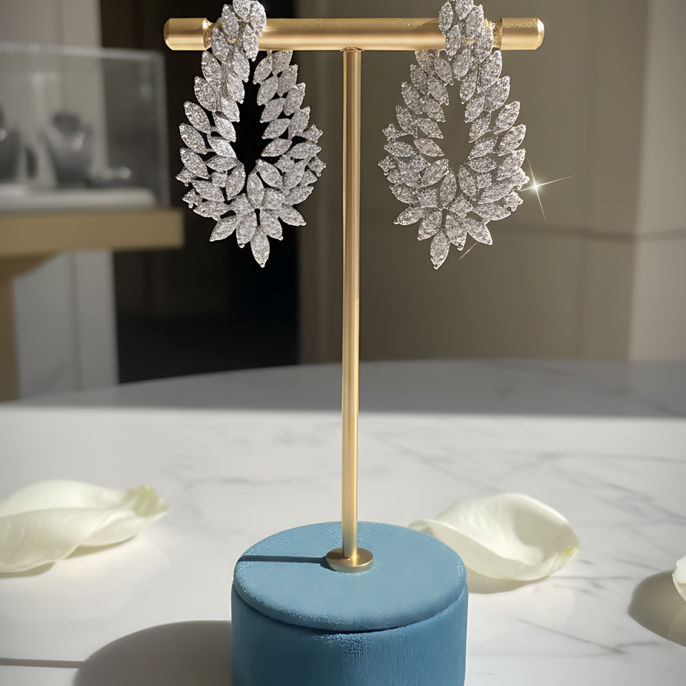 14 AYAR PIRLANTA TAŞLI 4 CT F-G RENGİ PIRLANTA KÜPE