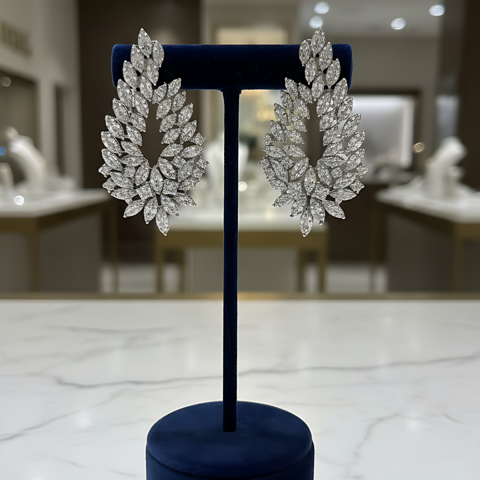 14 AYAR PIRLANTA TAŞLI 4 CT F-G RENGİ PIRLANTA KÜPE