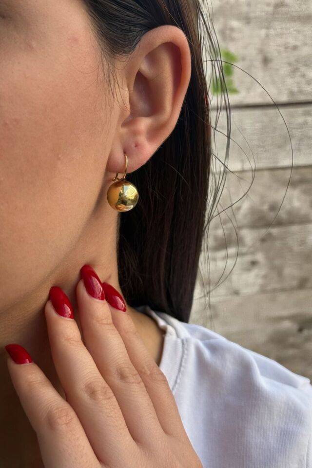 14 Ayar Top Küpe