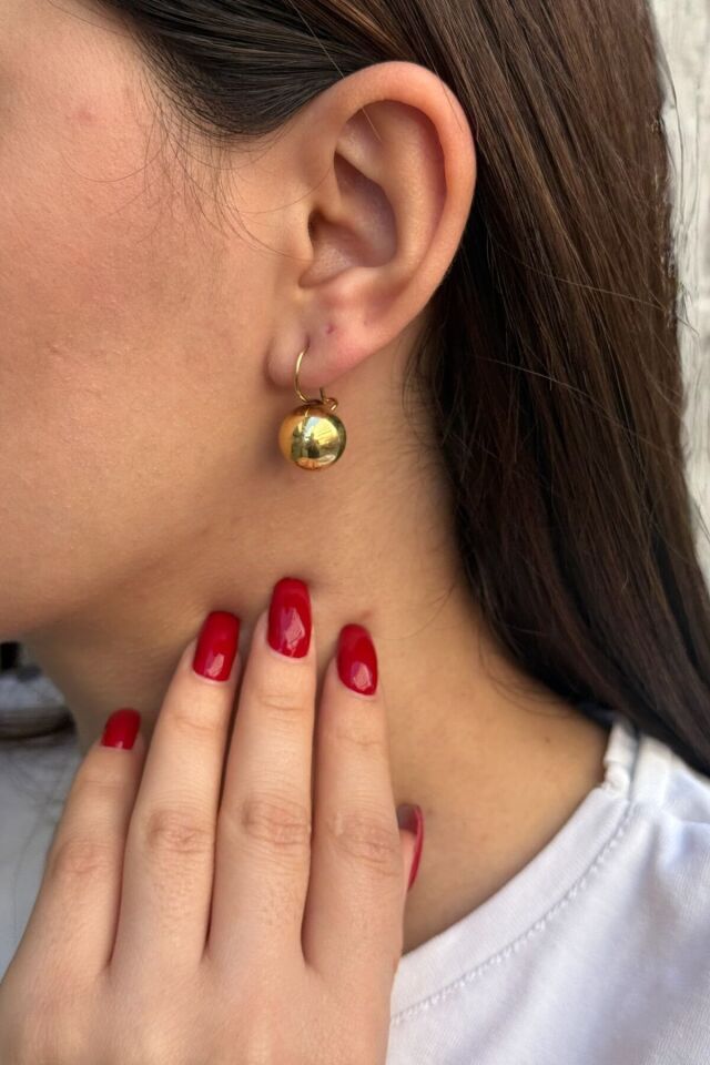 14 Ayar Top Küpe