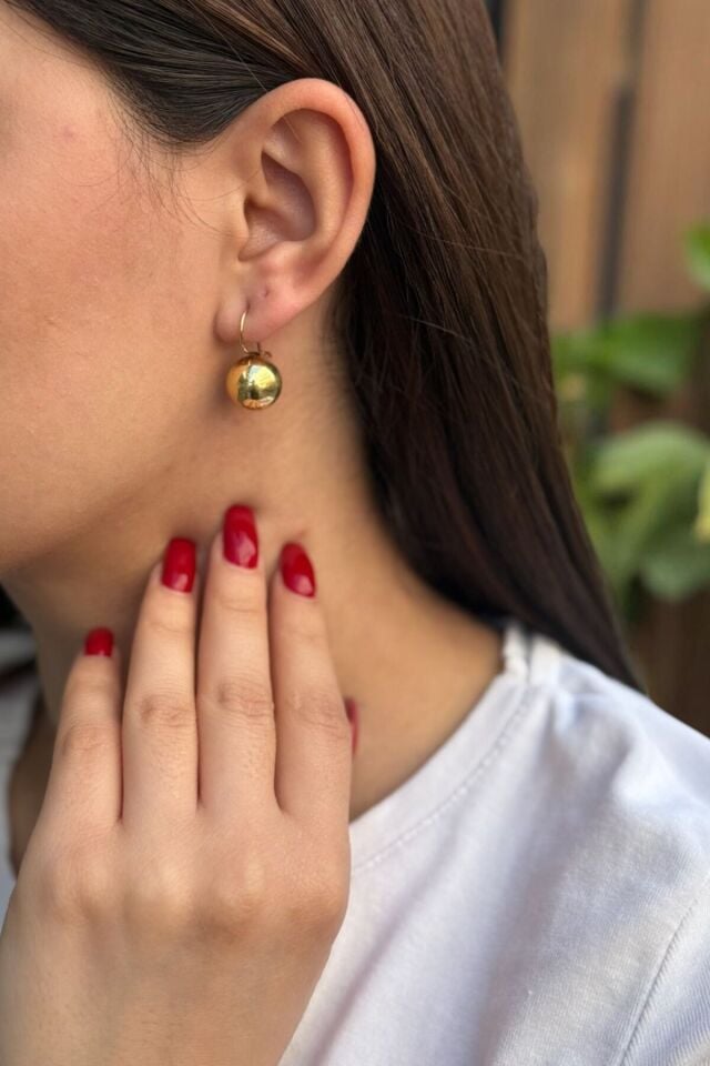 14 Ayar Top Küpe