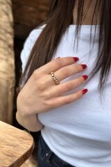 14 AYAR İTALYAN TAŞLI ZİNCİR MODELİ YÜZÜK