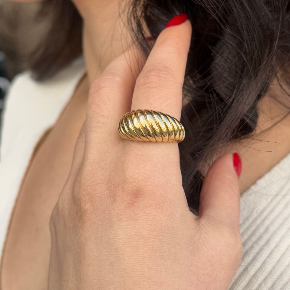 14 AYAR İTALYAN BOMBE YÜZÜK