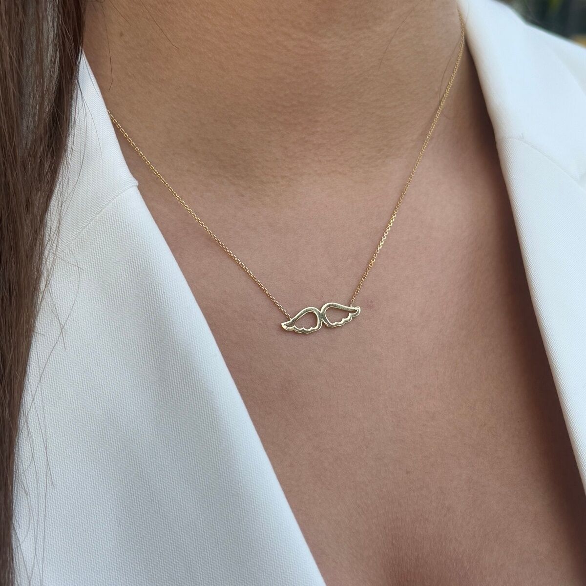 14 AYAR MELEK KANADI ALTIN KOLYE