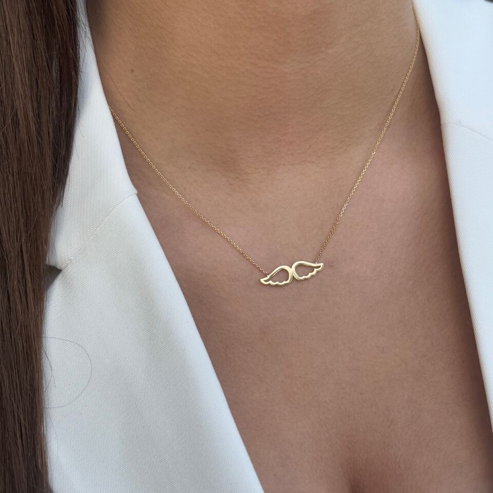 14 AYAR MELEK KANADI ALTIN KOLYE