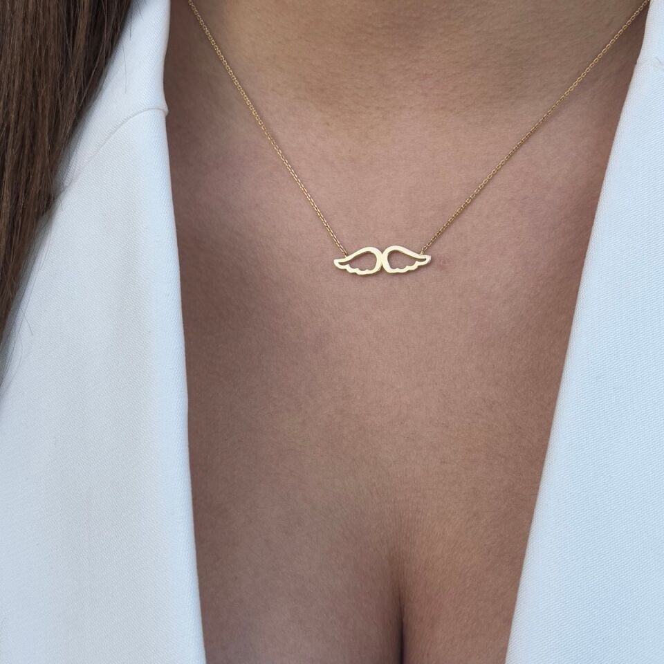 14 AYAR MELEK KANADI ALTIN KOLYE