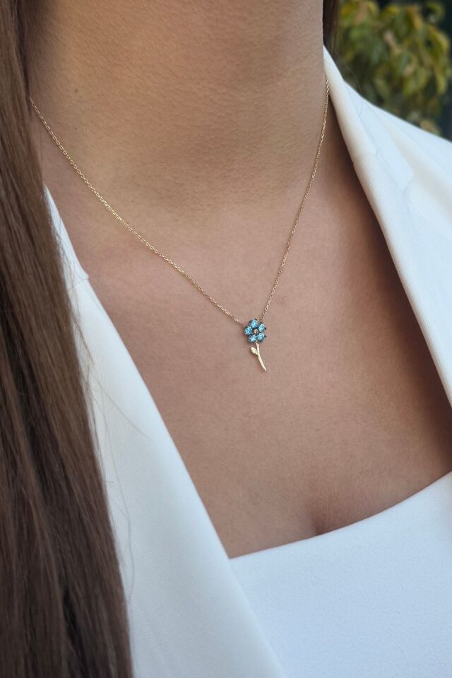 14 AYAR İTALYAN ÇİÇEK KOLYE