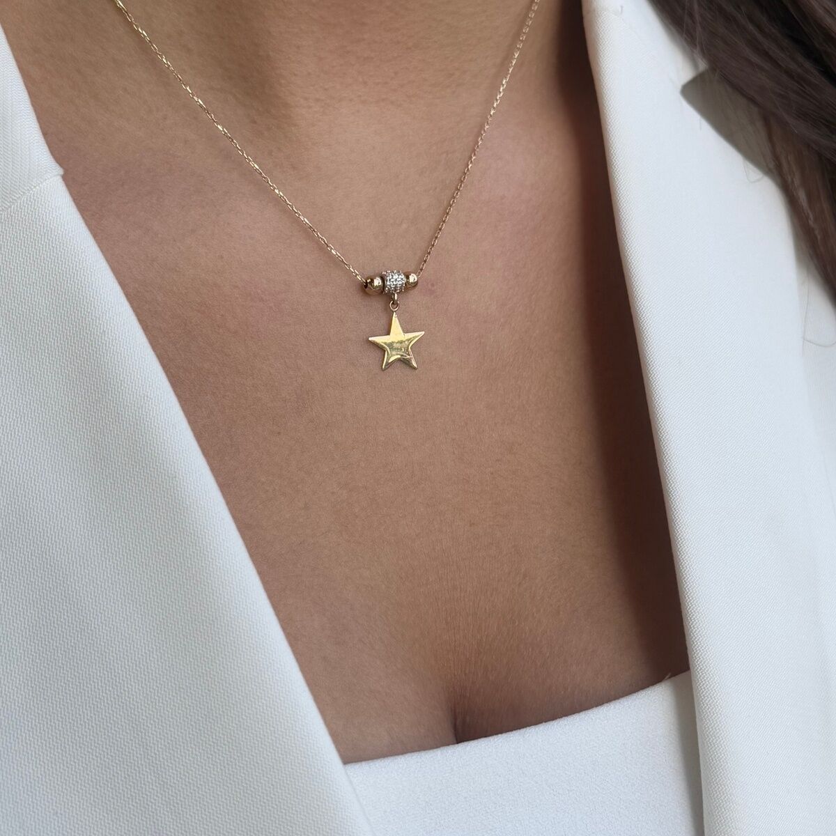 14 AYAR YILDIZ ALTIN KOLYE