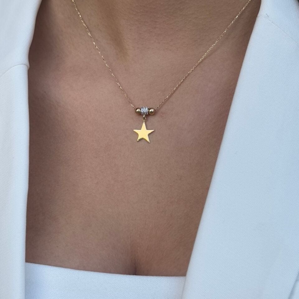 14 AYAR YILDIZ ALTIN KOLYE