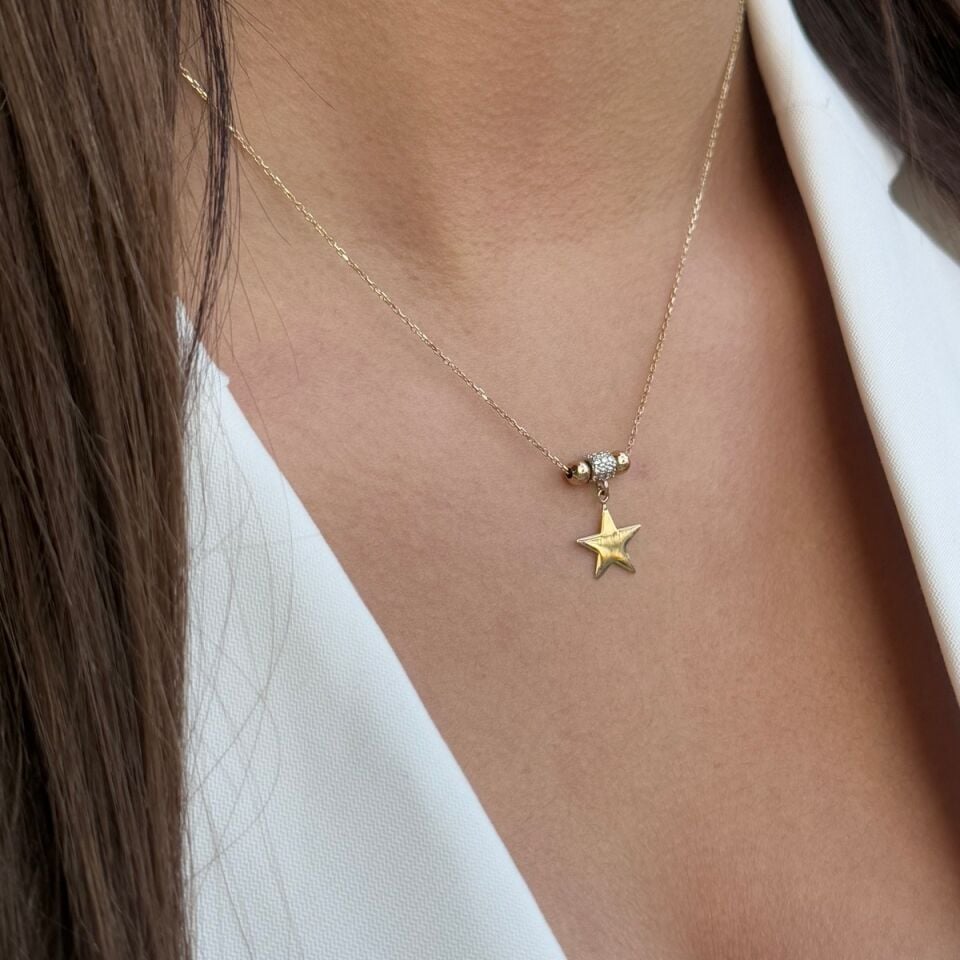 14 AYAR YILDIZ ALTIN KOLYE