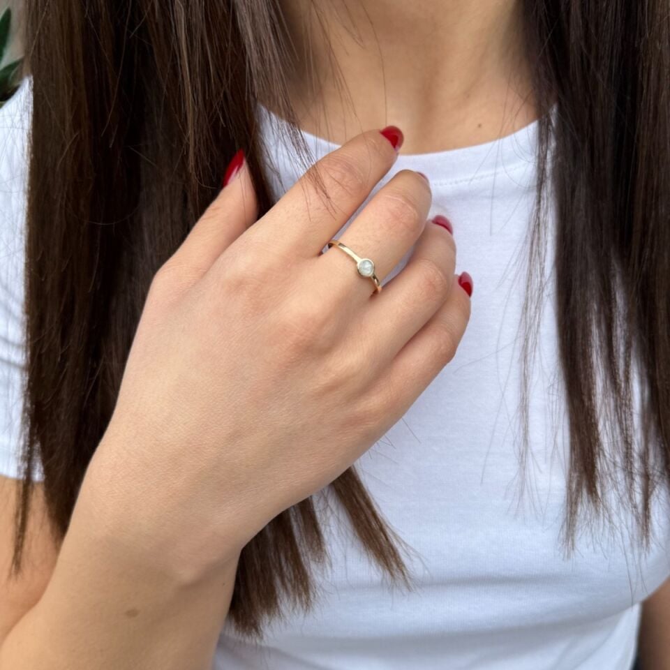 14 AYAR SEDEF MİNELİ İTALYAN YÜZÜK