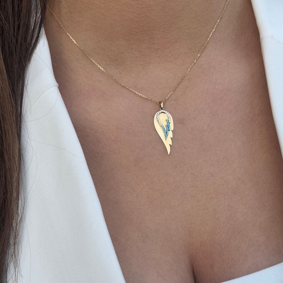 14 AYAR MELEK KANADI ALTIN KOLYE