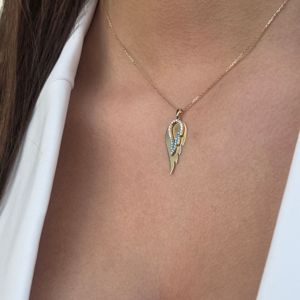 14 AYAR MELEK KANADI ALTIN KOLYE