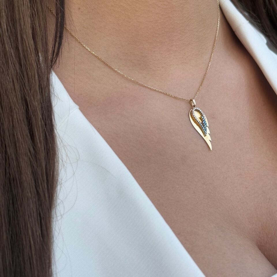 14 AYAR MELEK KANADI ALTIN KOLYE