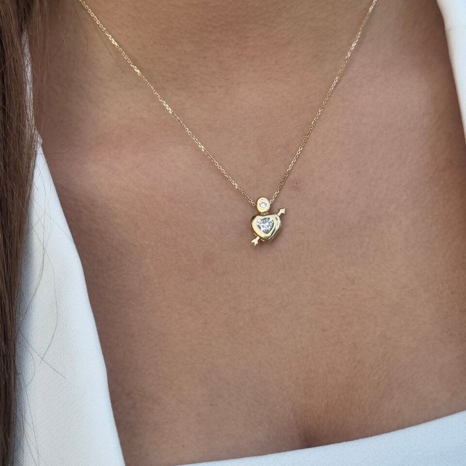 14 AYAR OK VE KALP KOLYE