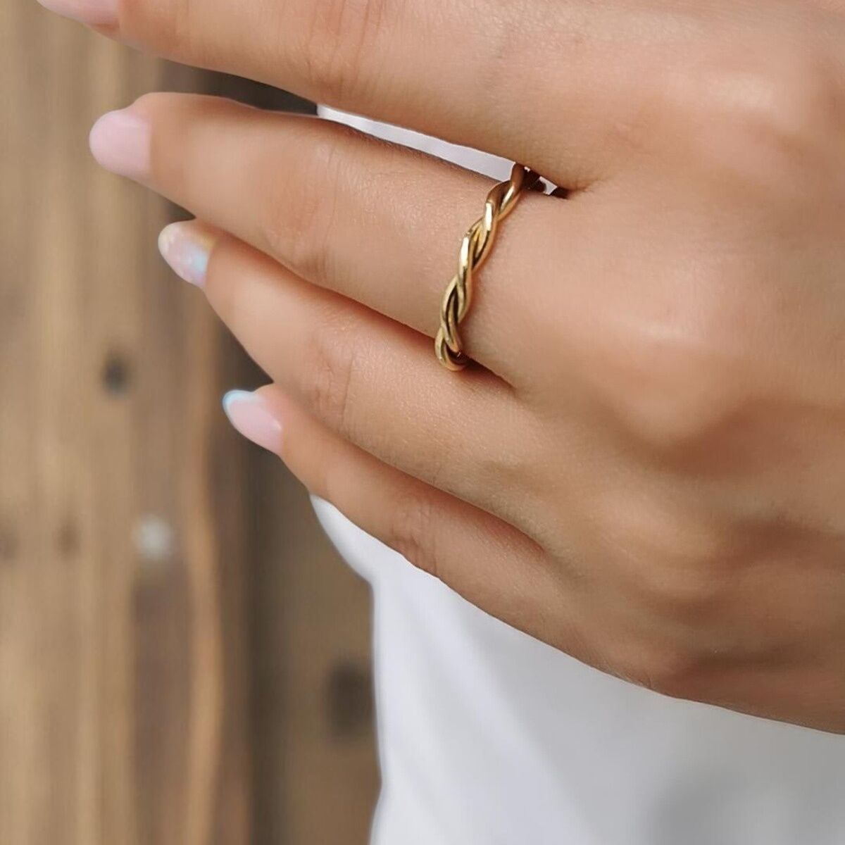 14 Ayar Burgu Altın Yüzük