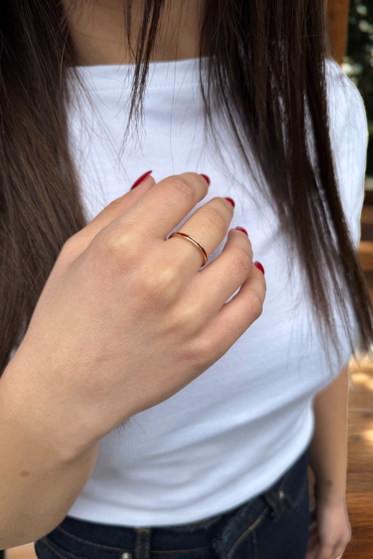 14 AYAR BORDO MİNELİ İTALYAN YÜZÜK