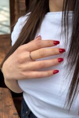 14 AYAR SİYAH MİNELİ İTALYAN YÜZÜK