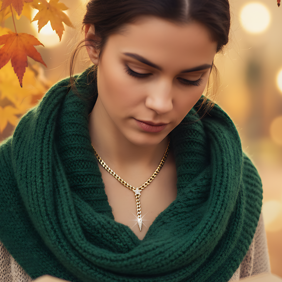 14 AYAR GURMET ZİNCİRLİ YILDIZ FİGÜRLÜ ALTIN KOLYE