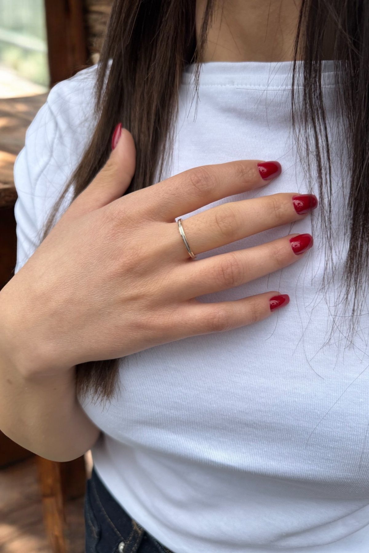 14 AYAR SEDEF MİNELİ İTALYAN YÜZÜK