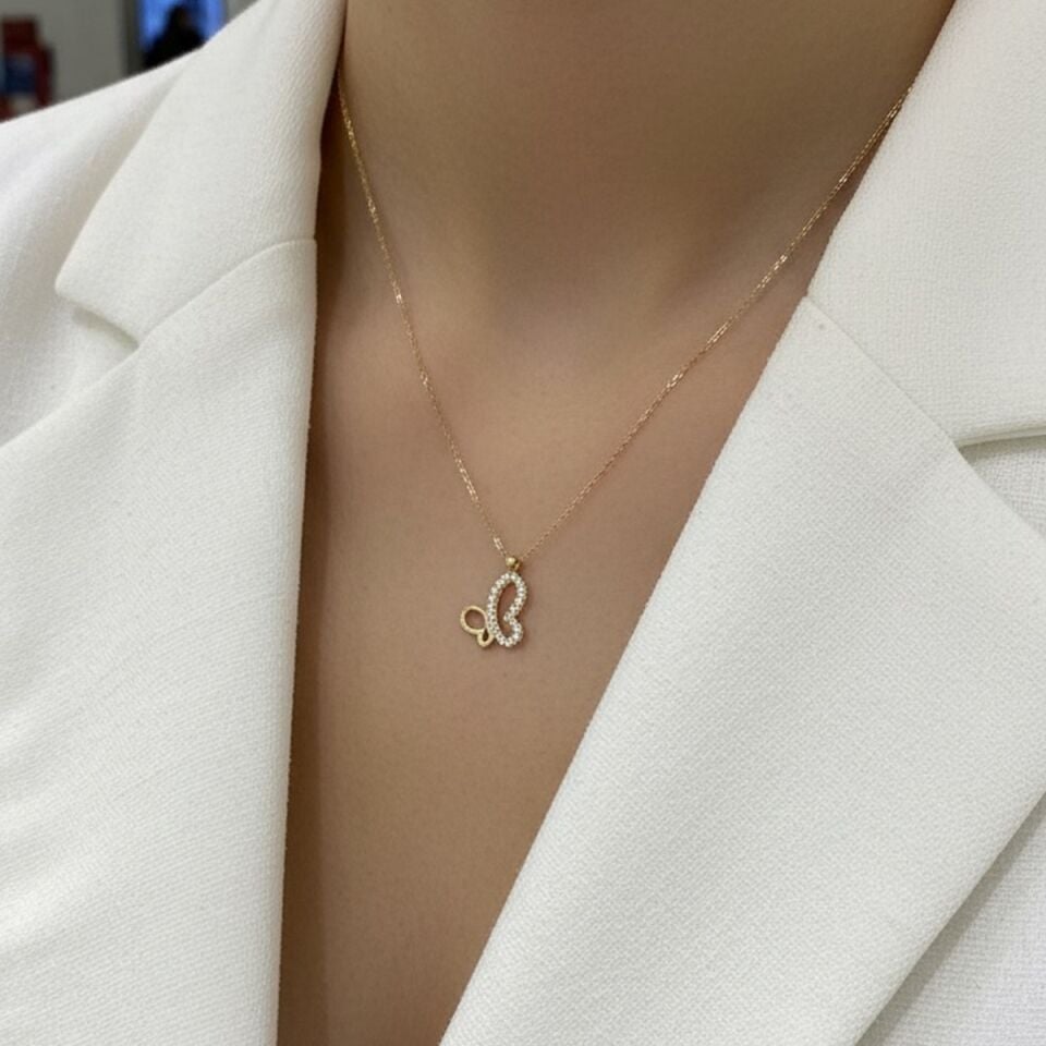 14 AYAR KELEBEK ALTIN KOLYE