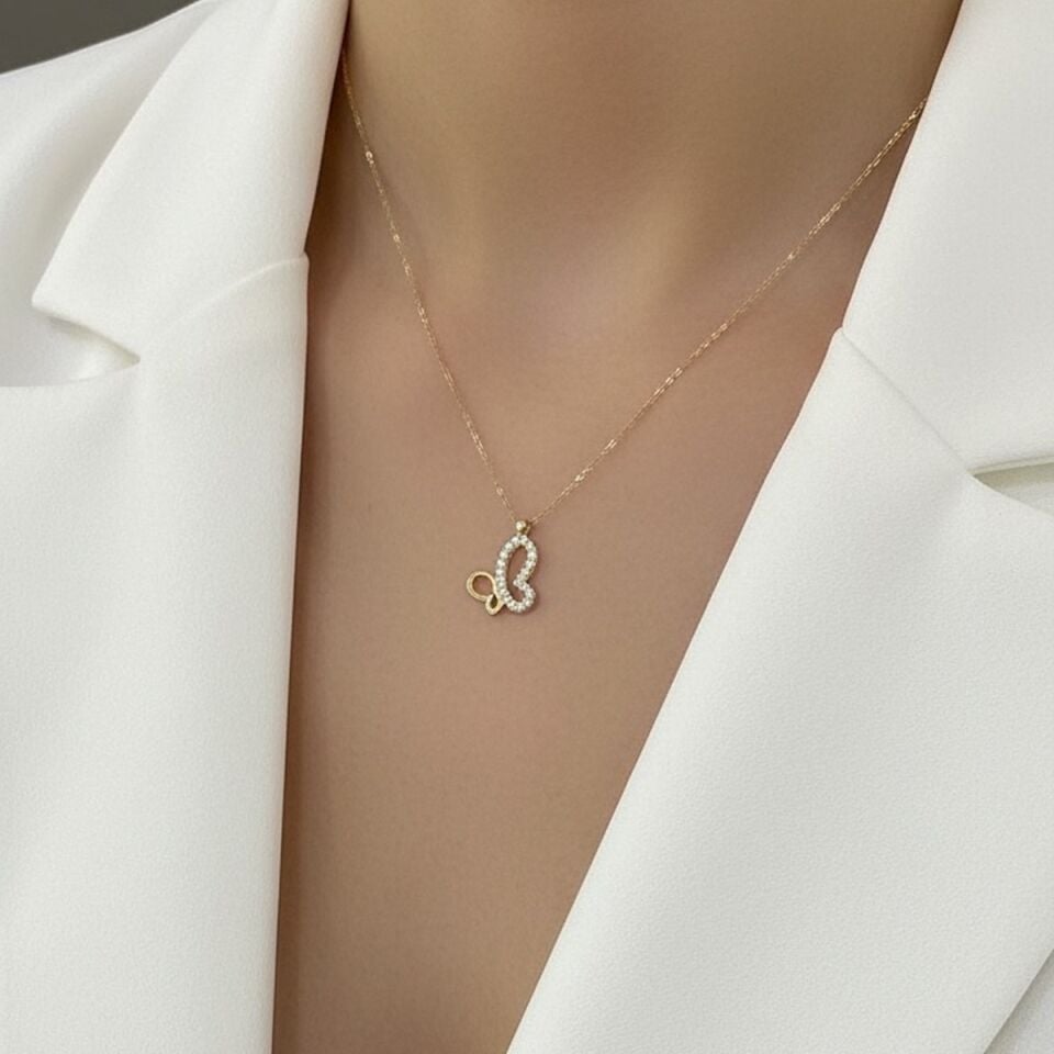 14 AYAR KELEBEK ALTIN KOLYE