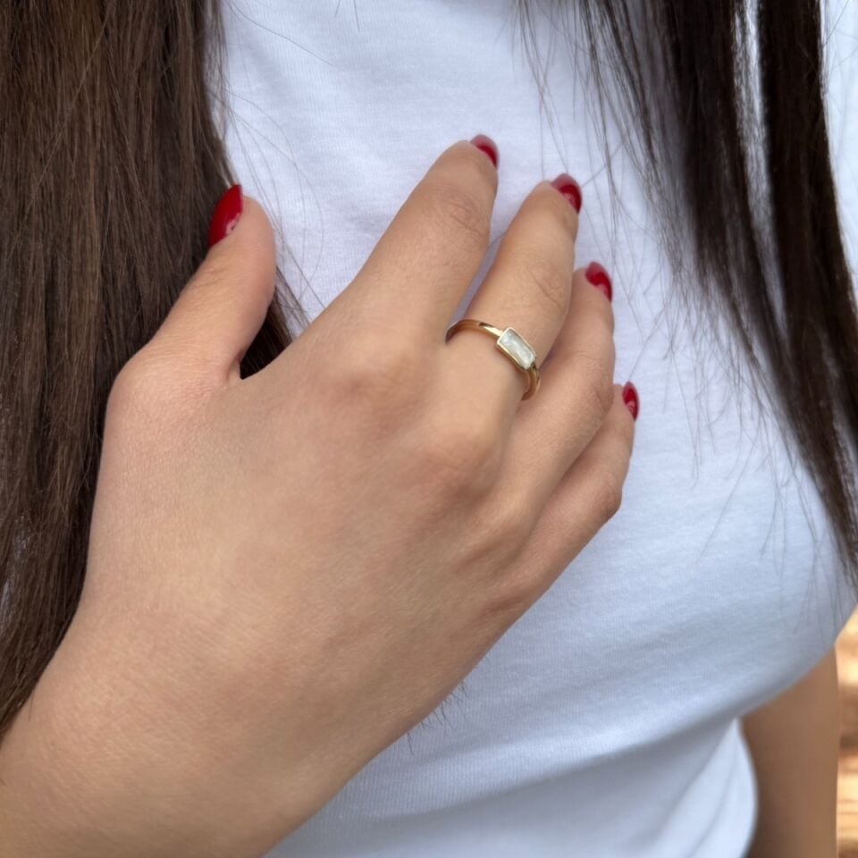 14 AYAR SEDEF MİNELİ İTALYAN YÜZÜK