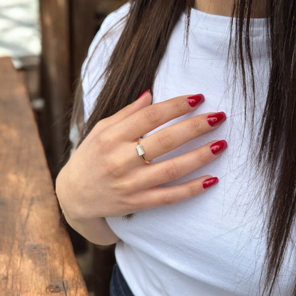 14 AYAR SEDEF MİNELİ İTALYAN YÜZÜK