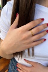 22 AYAR ÖZEL TASARIM MİNİMAL BURGU YÜZÜK 18