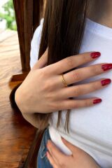 22 AYAR ÖZEL TASARIM MİNİMAL BURGU YÜZÜK 18