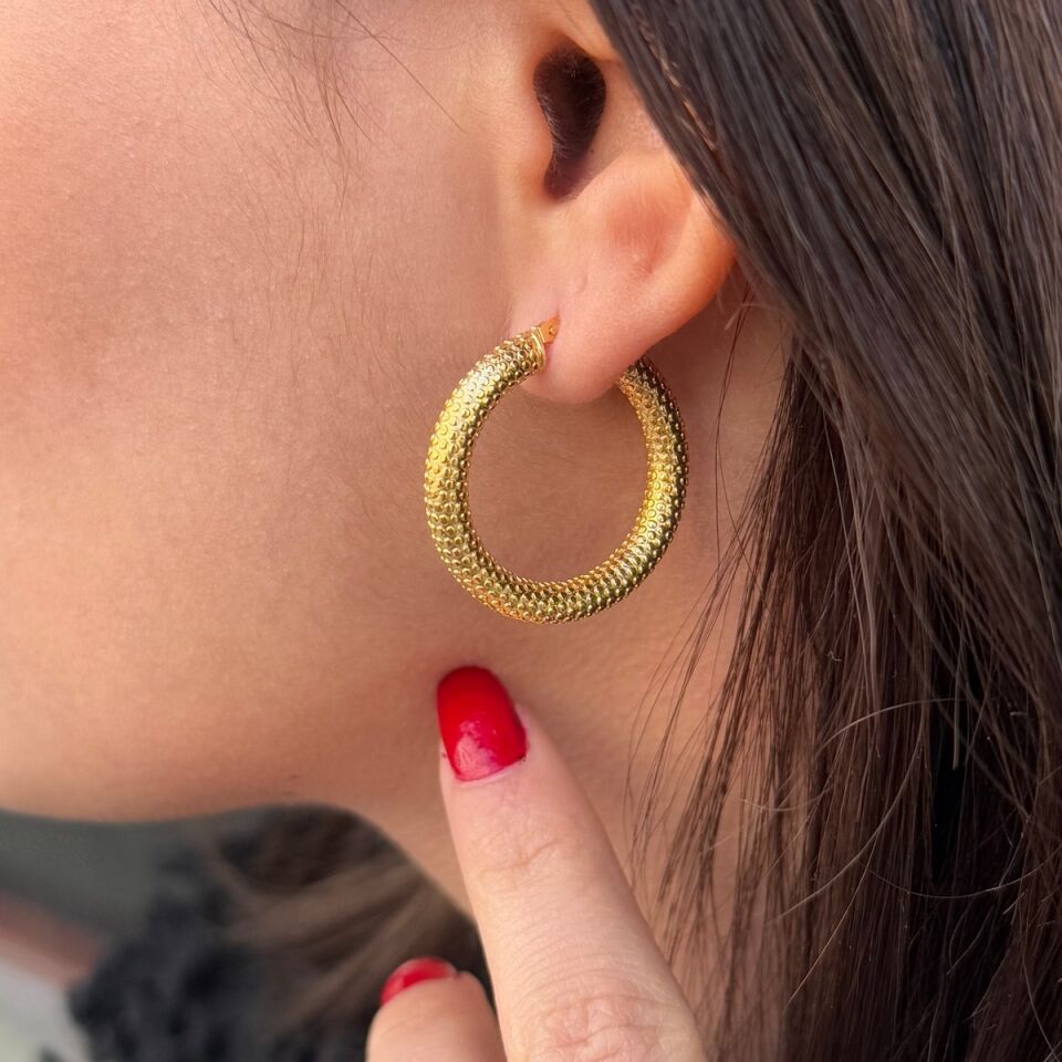 14 AYAR İTALYAN HALKA KÜPE