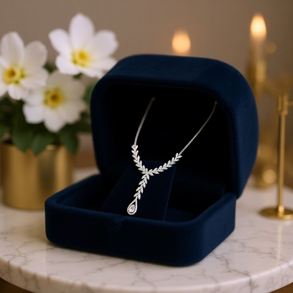 14 AYAR BAŞAK MODELİ DAMLA TAŞLI ZARİF ALTIN KOLYE