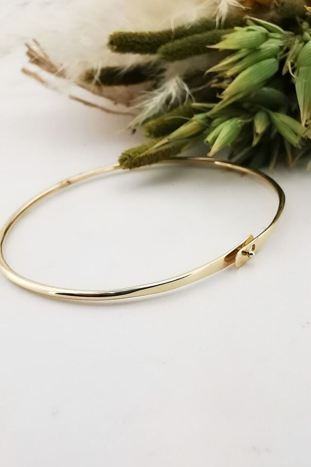 14 Ayar El Yapımı Ince Altın Bilezik